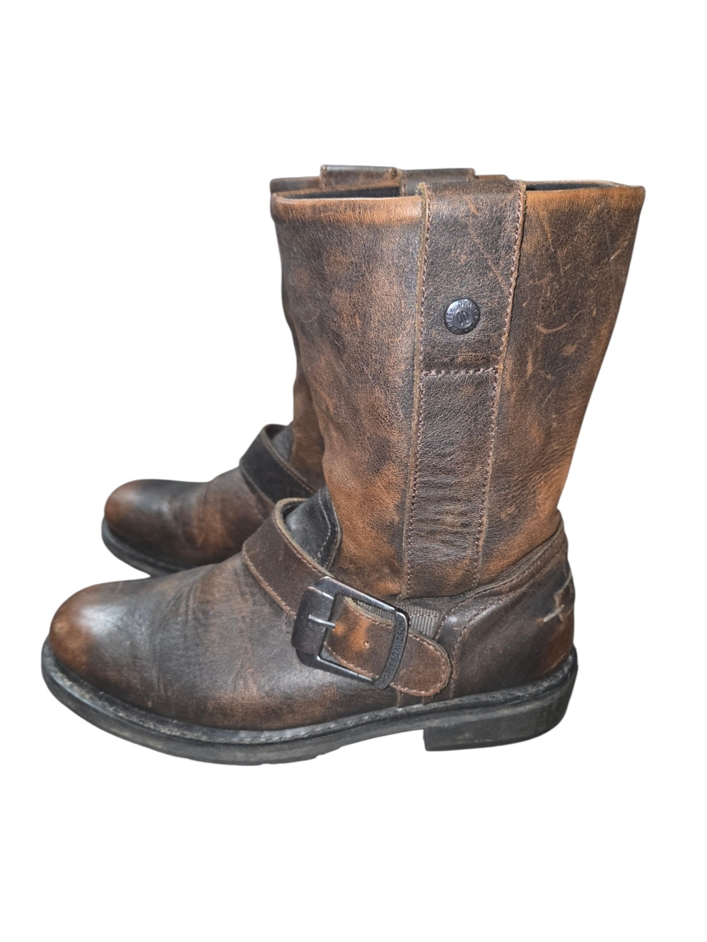 Harley Davidson Women's Bootd DARICE 7.5 Soft Riding 85416 Harness Brown Slouch